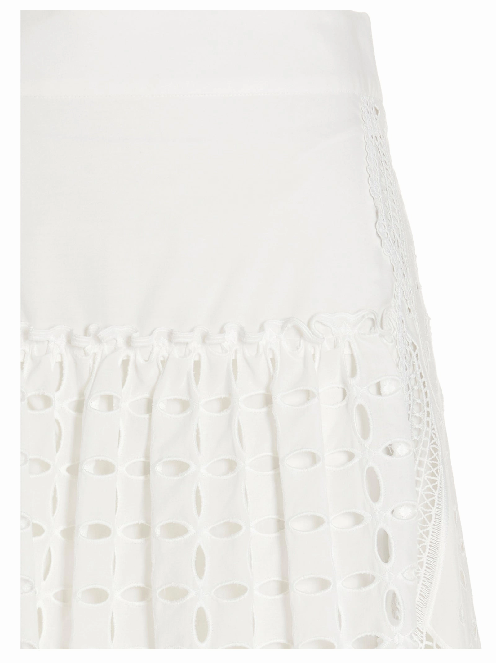 Alberta Ferretti High Waist Tiered Skirt