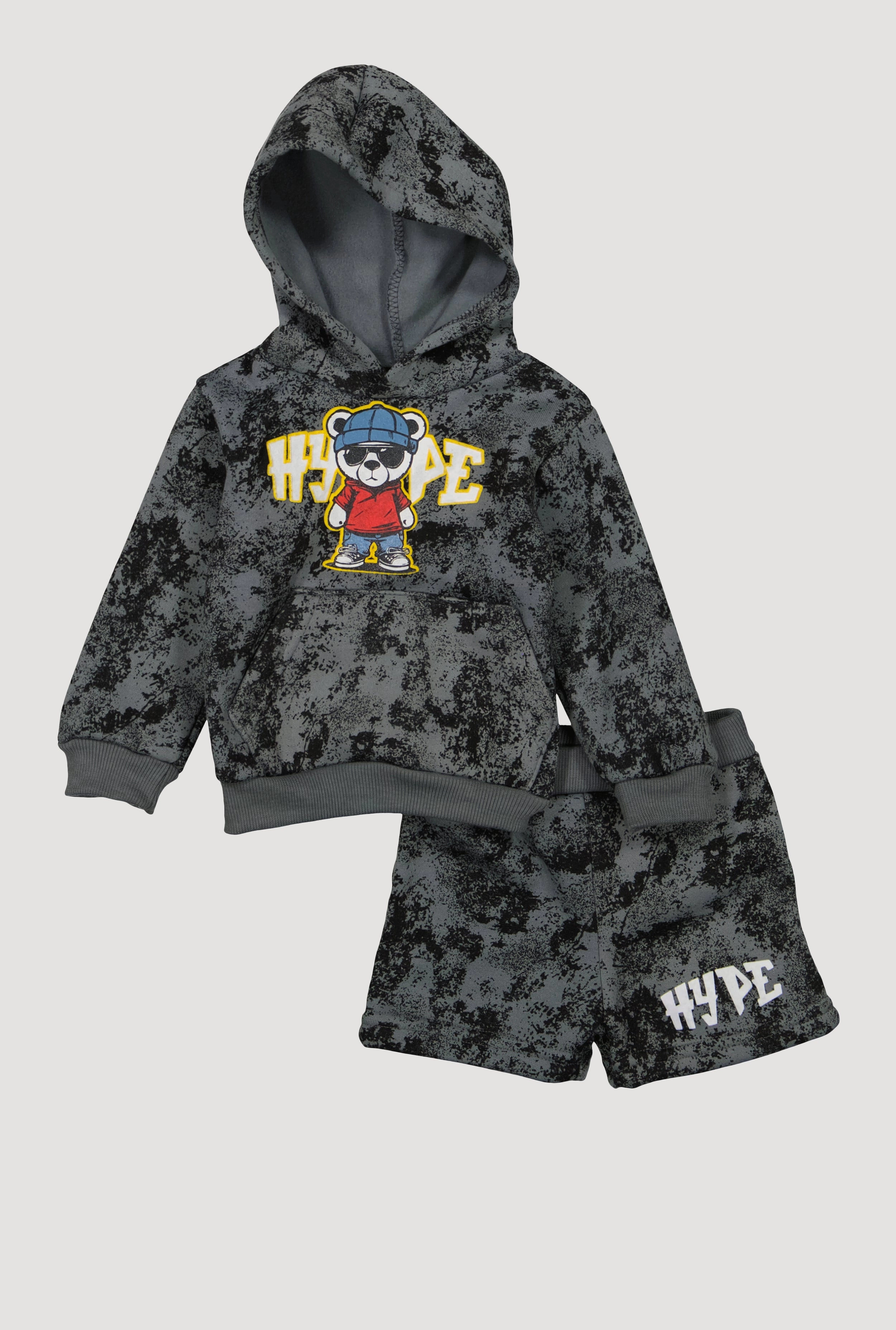 Baby Boys 0-12M Hype Bear Graphic Sweatshirt and Sweatshorts