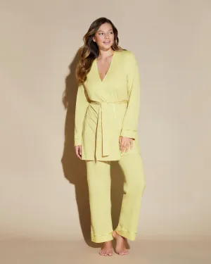 Curvy 3-Teiliges Pyjama-Set Mit Bademantel