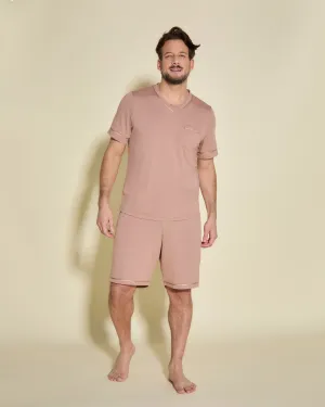 Ensemble Pyjama Haut À Manches Courtes Et Short Pour Hommes