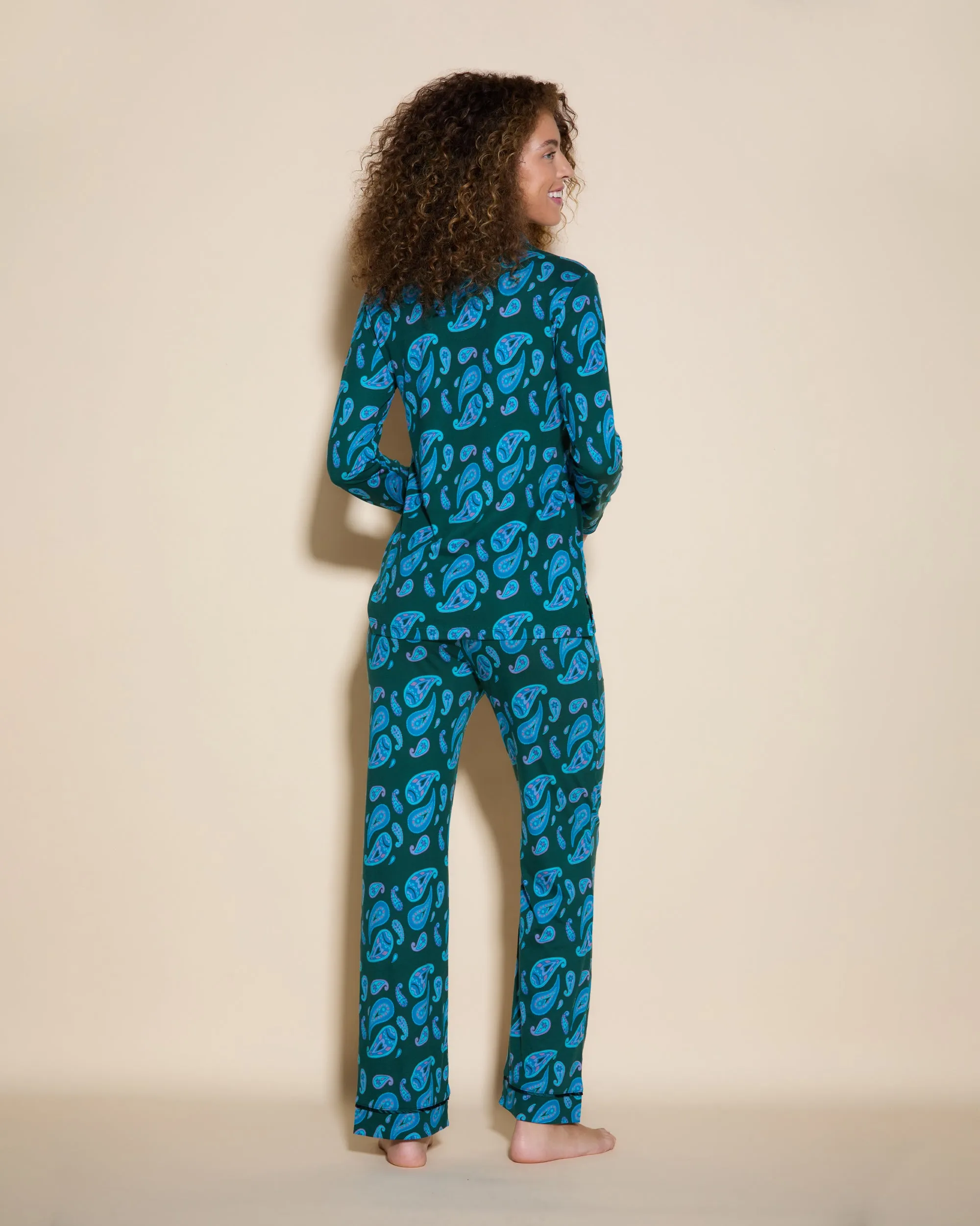 Langärmeliges Top & Hose Pyjama-Set