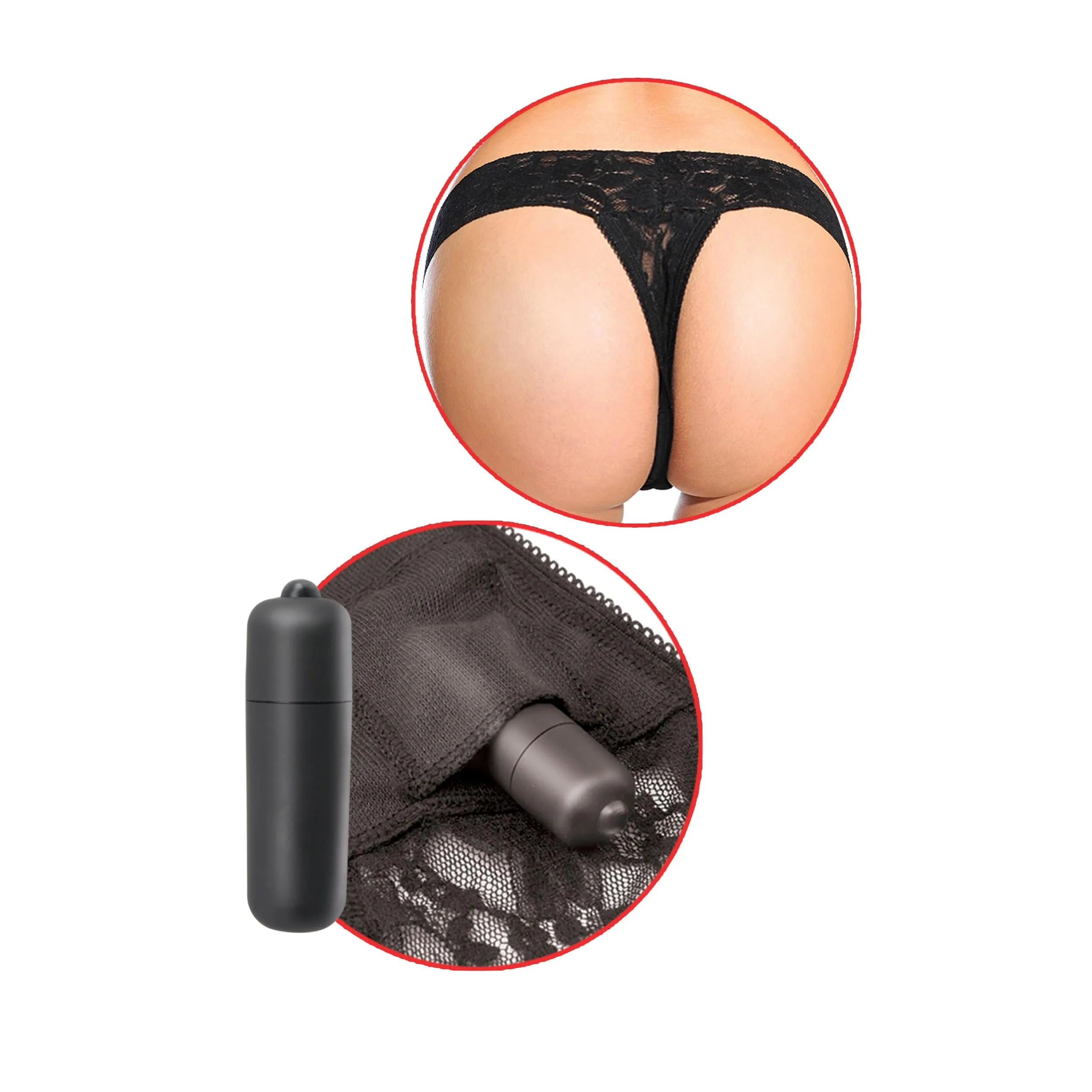 Pipedream - Fetish Fantasy Series Hanky Spank Me Plus Size Vibrating Panties (Black)
