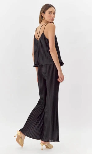 Randal Strappy Pleated Cami Top